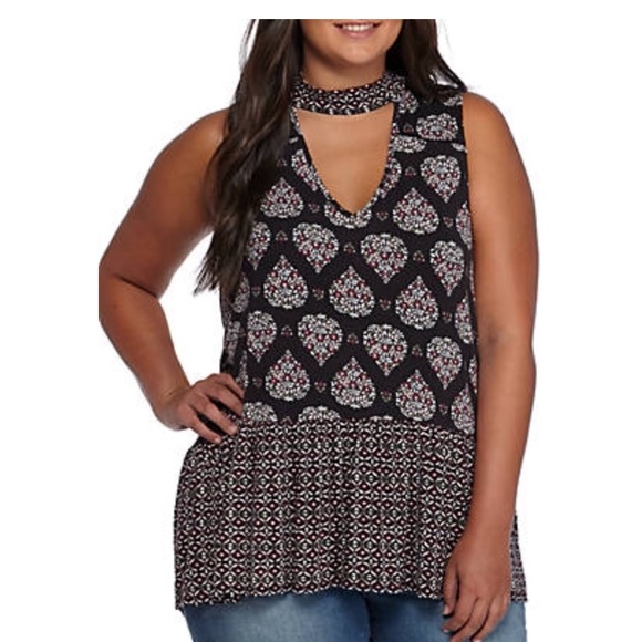 true craft Tops - New TRUE CRAFT CHOKER NECK KNIT TOP